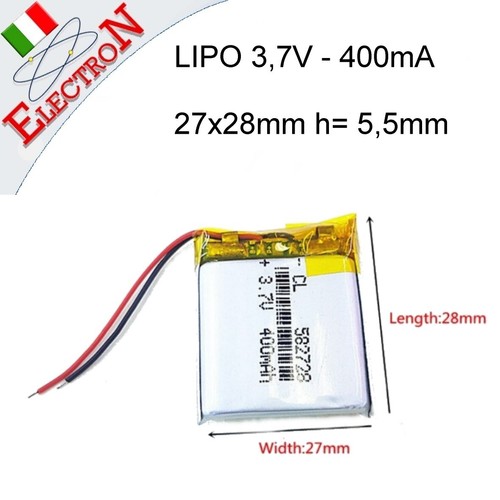 Batteria 7v 400mah x - batteria, 3,7v