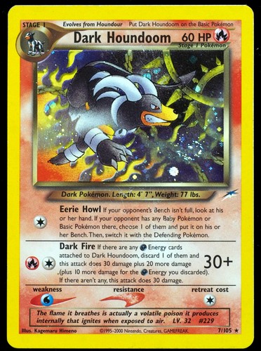 Carta pokemon dark houndoom - carta,