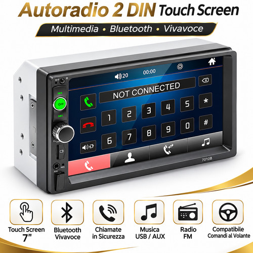Autoradio din stereo - autoradio, 7"