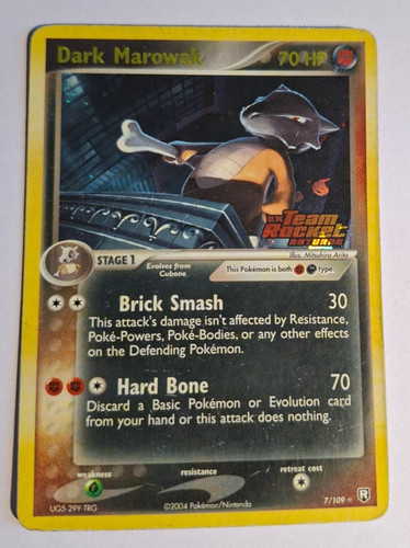 Dark marowak 109 team - dark, 7/109